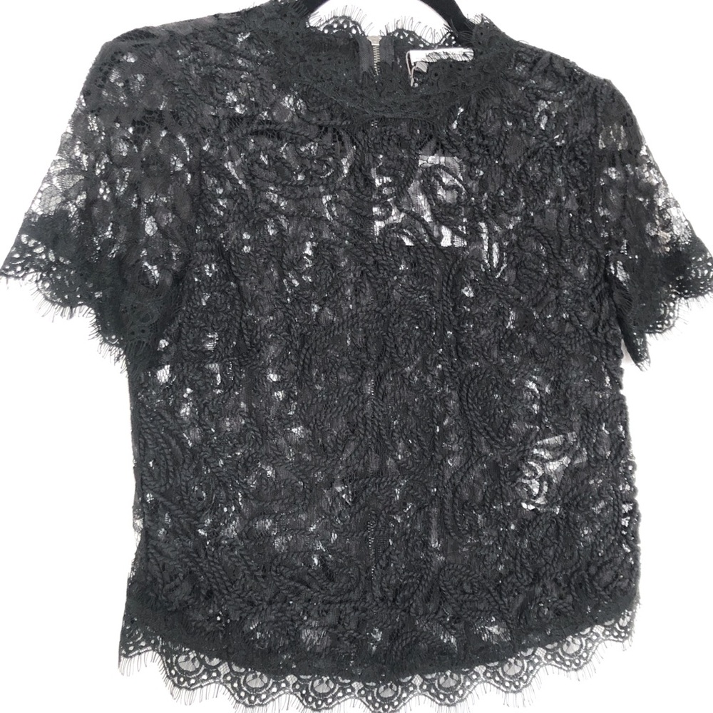 Sheer lace top